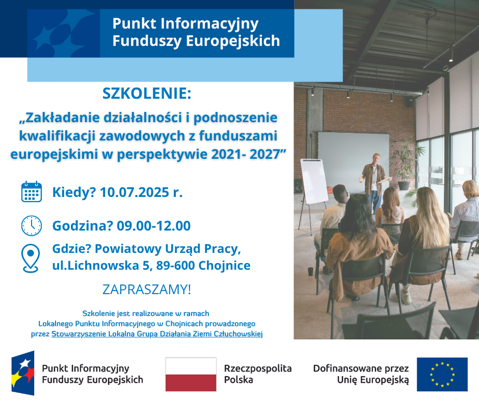 grafika przedstawia informację o szkoleniu