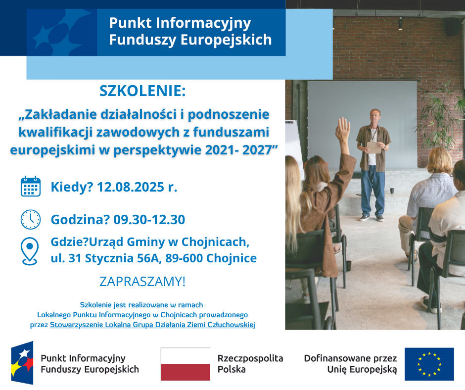 grafika przedstawia informację o szkoleniu