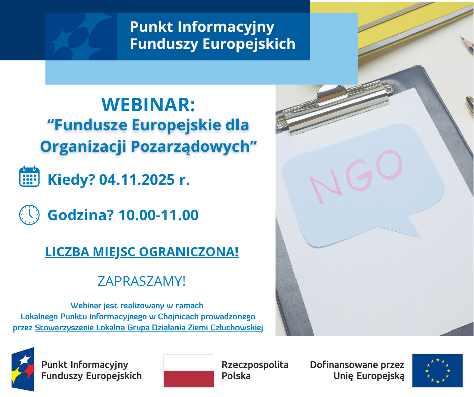 Grafika zawiera powtórzone informacje z treści artykułu o czasie i miejscu szkolenia