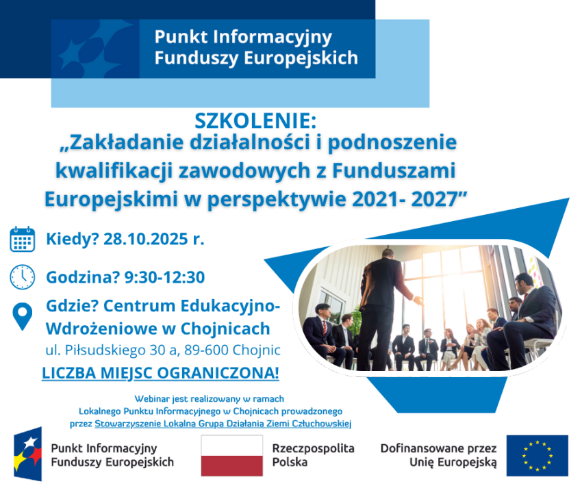 grafika przedstawia informację o szkoleniu