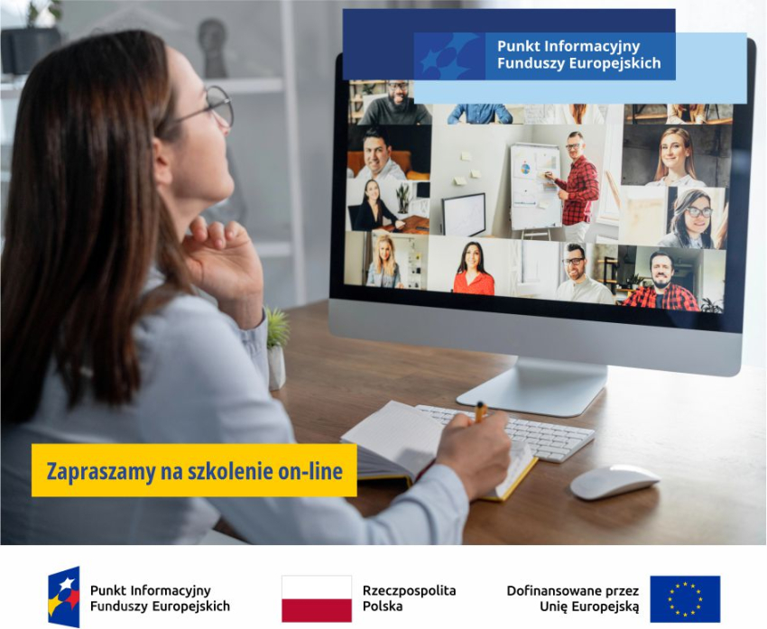 grafika przedstawia kobietę przy komputerze