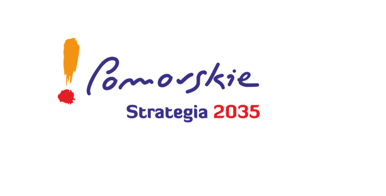 Napis "! Pomorskie Strategia 2035"