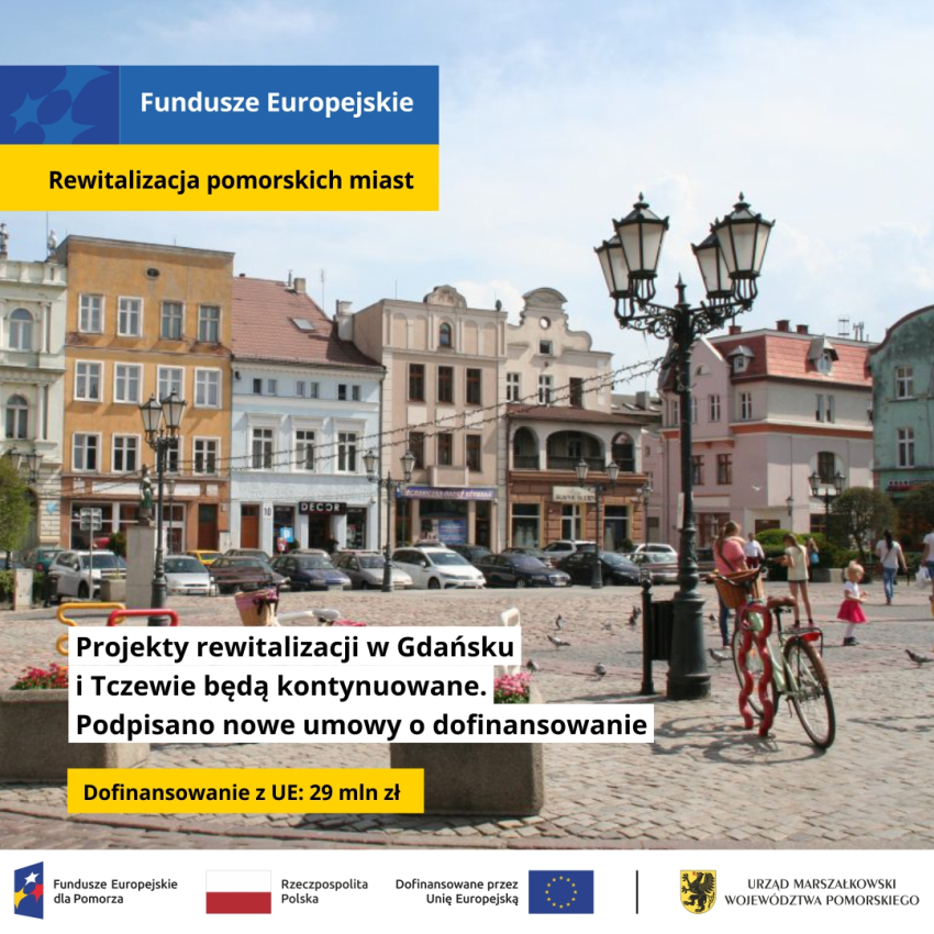 grafika informująca o projektach dot. rewitalizacji 