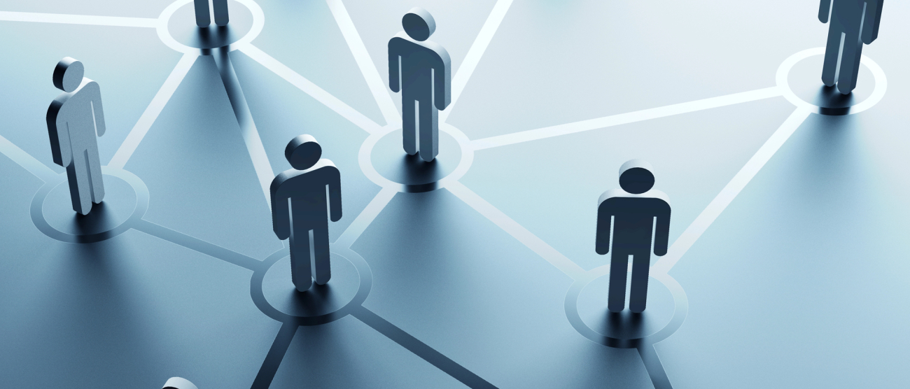 Animowany widzok ludzi, których coś łączy